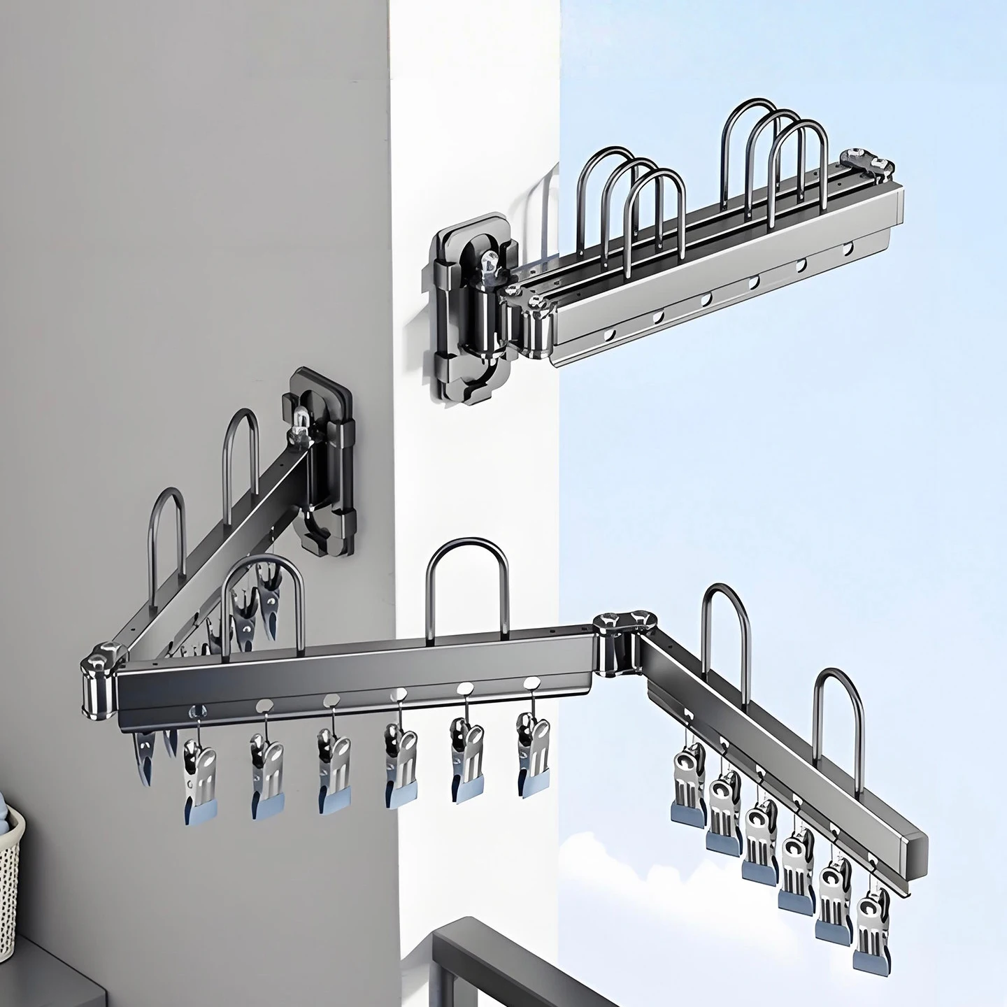 

Выдвижная настенная складная сушилка для белья, телескопическая сушилка для одежды для дома и улицы, вешалки для одежды