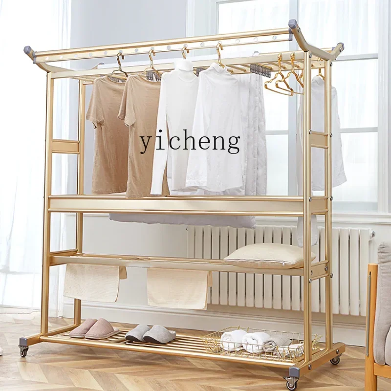 Clothes Hanger Balcony Roof Floor Folding Terrace Large Household Outdoor Courtyard Mobile Bold