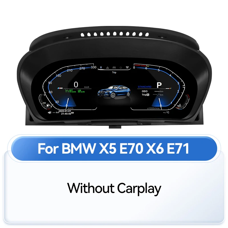 XONRICH 1920*720 Inch Auto LCD Dashboard For BMW X5 E70 X6 E71 2006-2013 CCC CIC Panel Virtual Cockpit Speedometer Voor