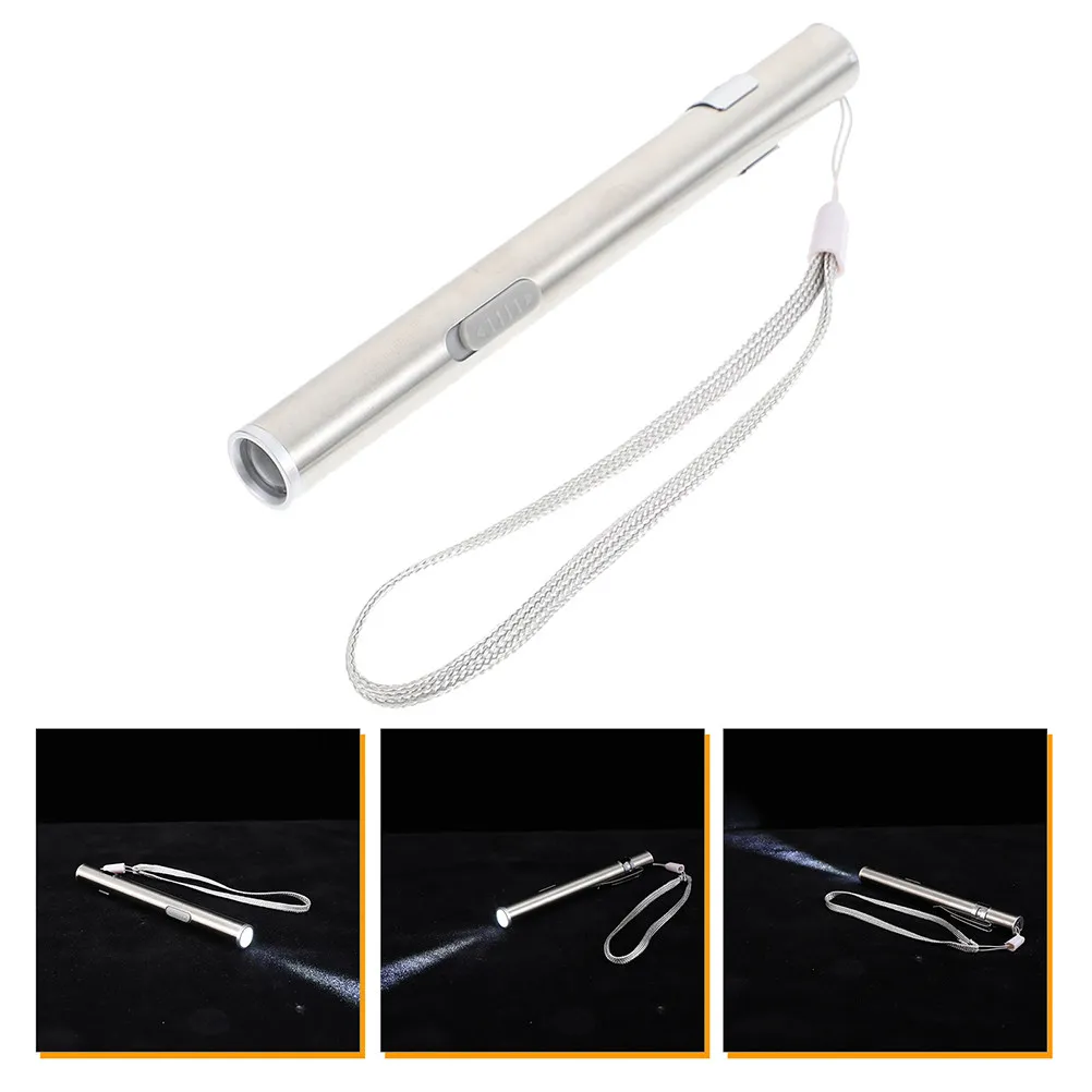 2Sets Flashlight LED Pen Light Portable Pocket Clip Mini Pupil Lamp Oral Examination Light Hospital Pen Flashlight