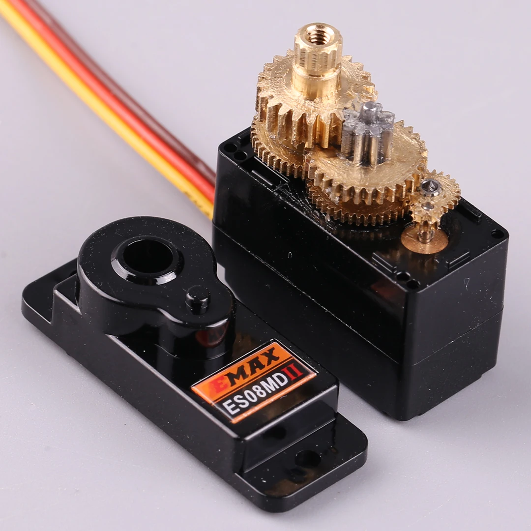 EMAX ES08DII 4.8-6 فولت 9 جرام أجهزة رقمية صغيرة بلاستيكية مع قابس Futaba JR لملحقات طائرة هليكوبتر RC
