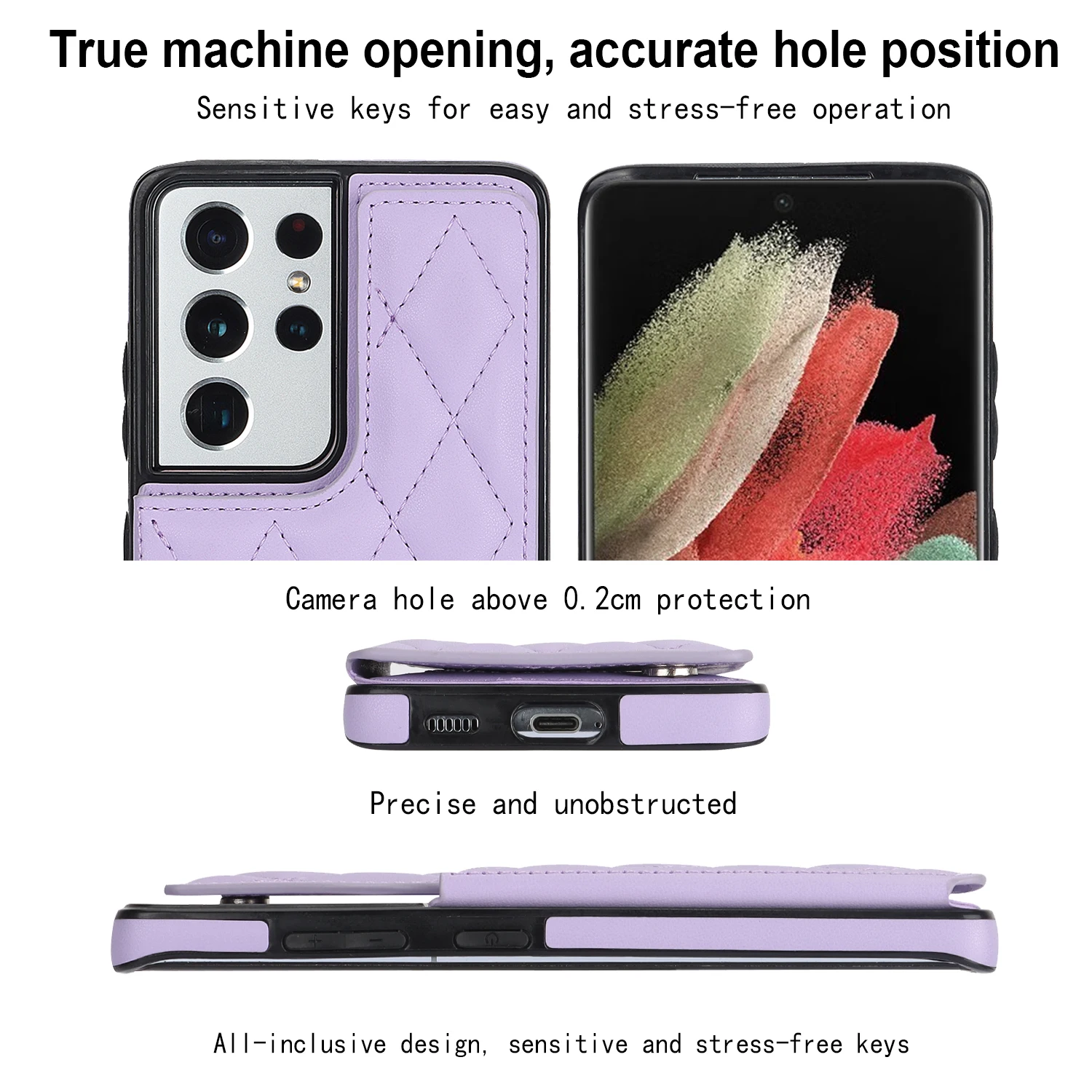 Wallet Double Button Small Fragrant Cardslot Magnetic Flip Leather Case For Samsung Galaxy S25 Edge S24 FE S23 Plus S22 Ultra