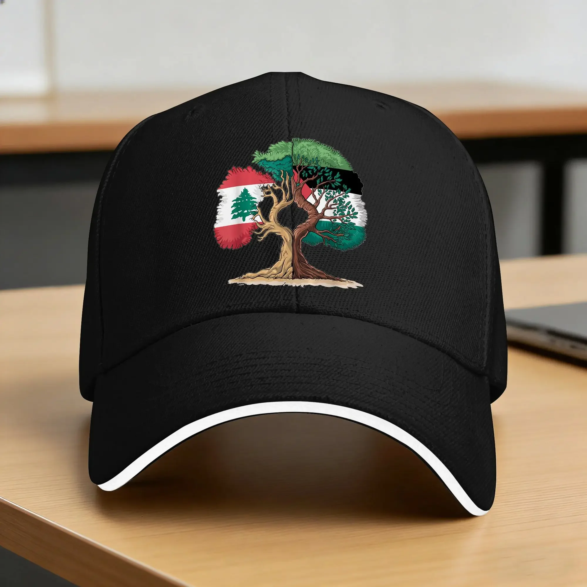 Lebanon Palestined Flag Sun Baseball Cap Spring Unisex-Teens Custom Logo Trucker Hat Dropshipping Fitted Hiking Baseball Caps