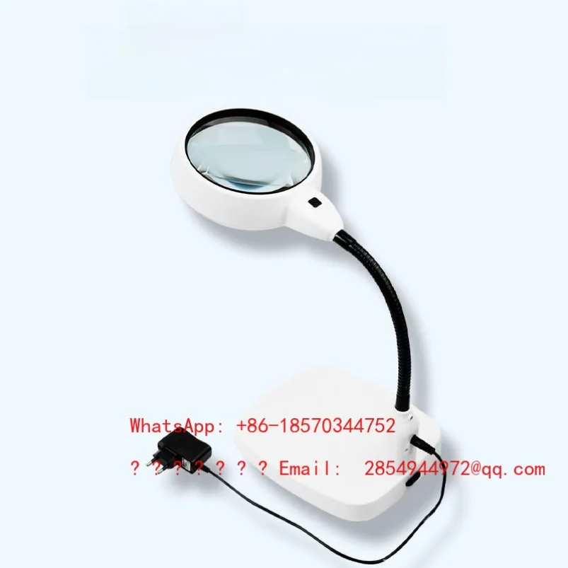 2026     10X Desktop Magnifying Glass with White and Yellow Light