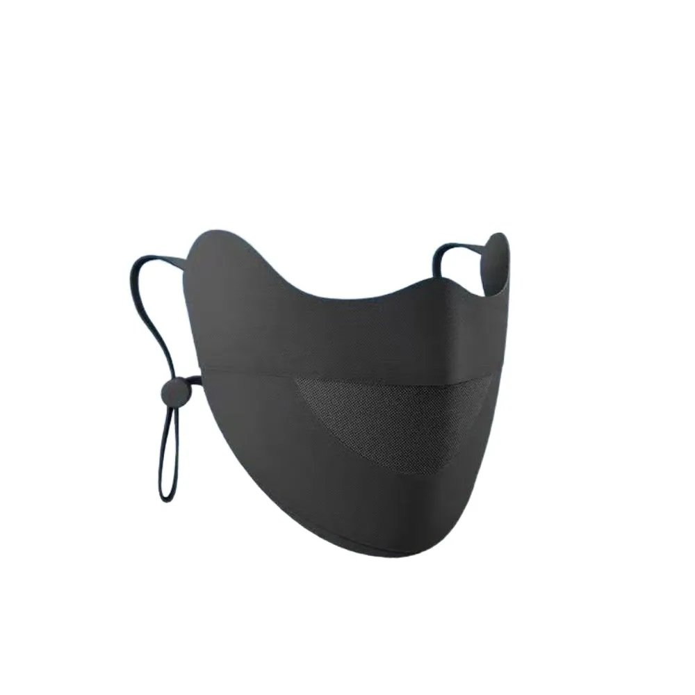 

Sun Protection UV Face Mask Quick Drying Solid Color Cycling Face Cover Washable Breathable Ice Silk Sunscreen Mask Gardening