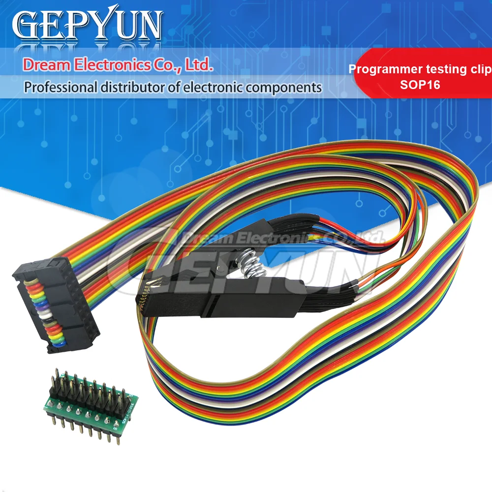 Image of Programmierer-Testclip SOP16 SOP SOIC 16 SOIC16 Pin IC Testklemme SOP16 auf DIP8 Flash-Clip für 25-Serie RT809F TL866CS TL866A