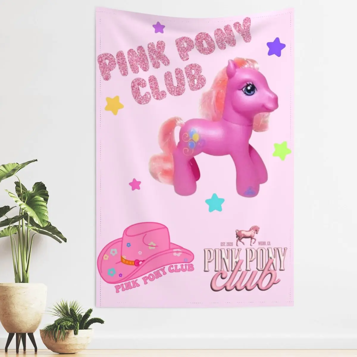 Pink Pony Club Chappell Roan Tapestry Wall Hanging Hippie Polyester Tapestry Fantasy Blanket Dorm Decor Tapiz