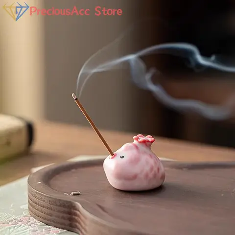 Keramisk fisk te husdjur staty liten fisk spotta bubblor under kopp botten rosa spotta bubblor gris prydnad vattenkoppar mugg dekoration present 10 best sales teapet - №5