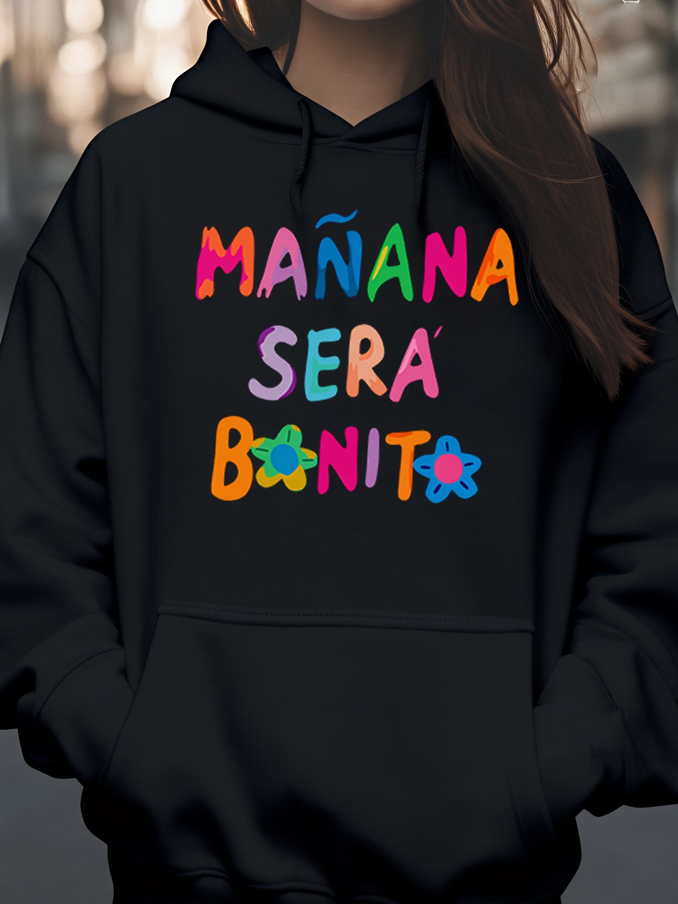 

Красочный завтра будет красивым принтом. Толстовка с капюшоном для женщин и девочек.