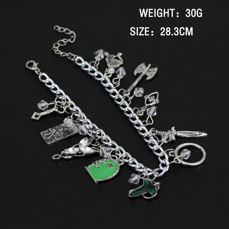 Elven Leaf Arwen Evenstar Frodo Feet Axe Sword Bow Wizard Fairy Door Metal Bracelet & Bangles For Women Crystal beads bracelet - view 6