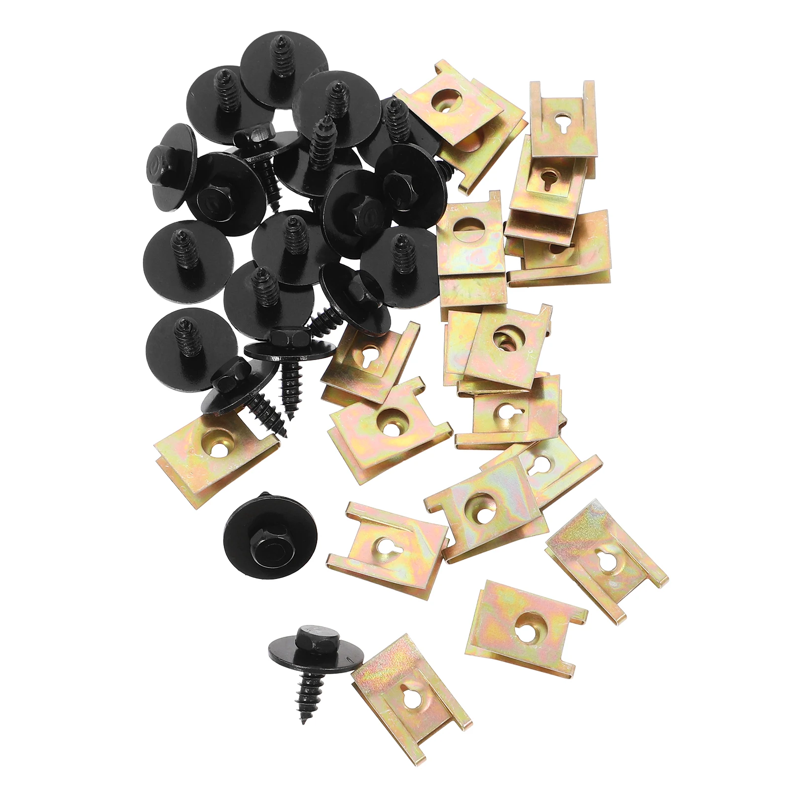 

40 Pcs Fixing Gasket Screw Car Body Bolts Hood Panel Fastening Assortment Kit Car Bumper Push Type Fasteners Screw Gasket