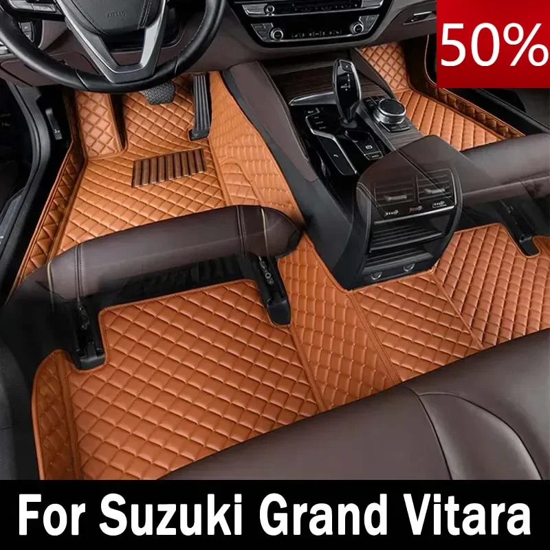 Car floor mats for Suzuki Grand Vitara (Four doors) 2007-2009 2010 2011 2012 2013 2014 2015 2016 2017 auto foot Pads automobile