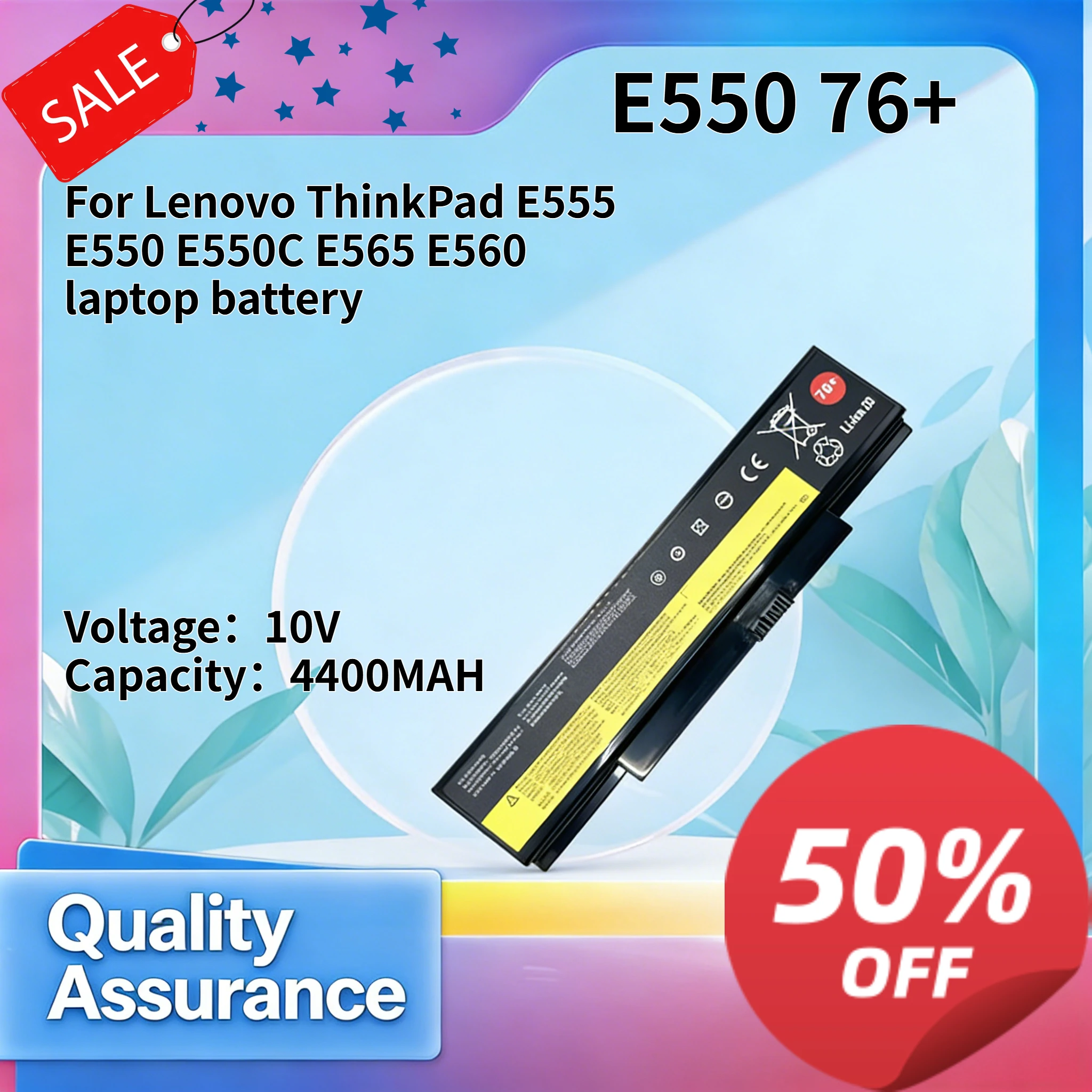 

High quality 4400MAH 10V Compatible with Lenovo ThinkPad E555 E550 E550C E565 E560 laptop battery