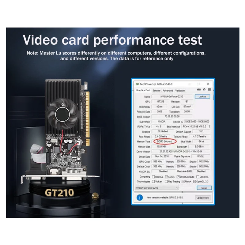 

A41Z-GT210 1GB Graphics Card GT210 1GB GDDR3 64Bit Graphics Card Pcle X16 2.0 GPU Computer Graphics Card