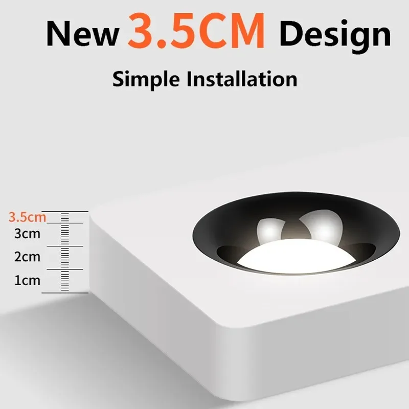 Nowa lampa LED typu Downlights ultracienki kwadratowy światło punktowe Led lampa sufitowa do salonu sypialnia oświetlenie kuchenne do wystroju domu