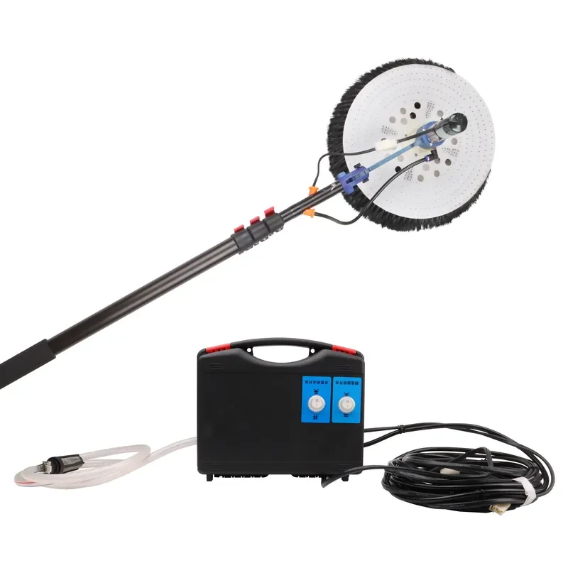 For Solar Panel Cleaning Machine 7.5m Telescopic Pole Electric Brush Aluminum Handheld Robot Cleaner Eco Friendly Outdoor