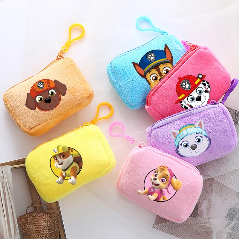 

PAW Patrols Kids Adult Plush Coin Purse Marshall Rubble Chase Rocky Zuma Skye Everest Anime Cartoon Wallet Storage Mini Bag Kids