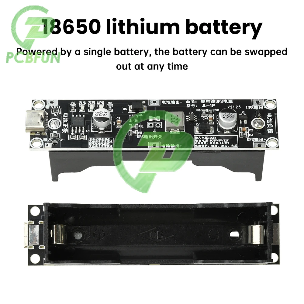 

5V 9V 12V 18650 Power Module Lithium Battery Charging Boost UPS Uninterruptible Power Supply Board for DC Equipment