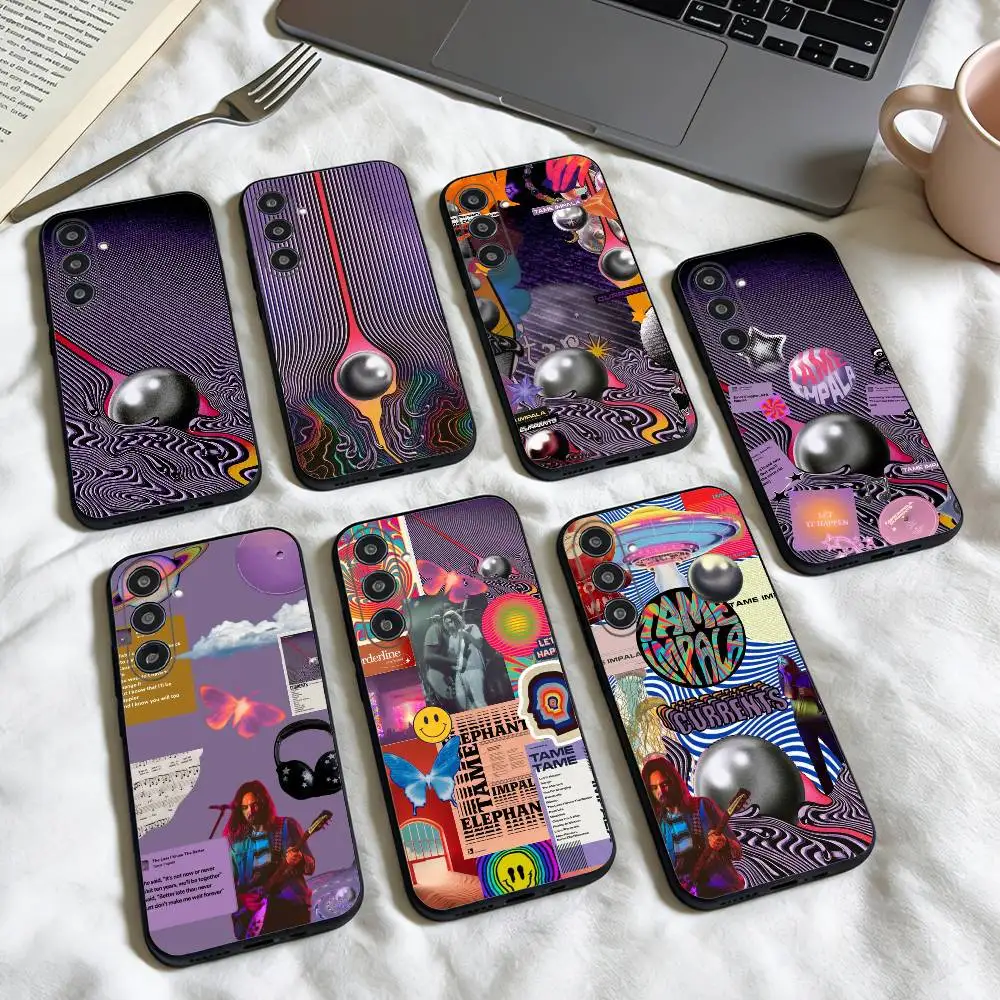 

Currents T-Tame I-Impala phone Case For Samsung Galaxy A73,A72,A71,A70,A53,A52,A51,Others Soft Black Shell