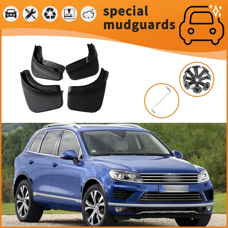 

For 11-21 Volkswagen Touareg models Mudguards Fender Mudflaps Front Rear Flares Splash Guards Cover Car Accessorie