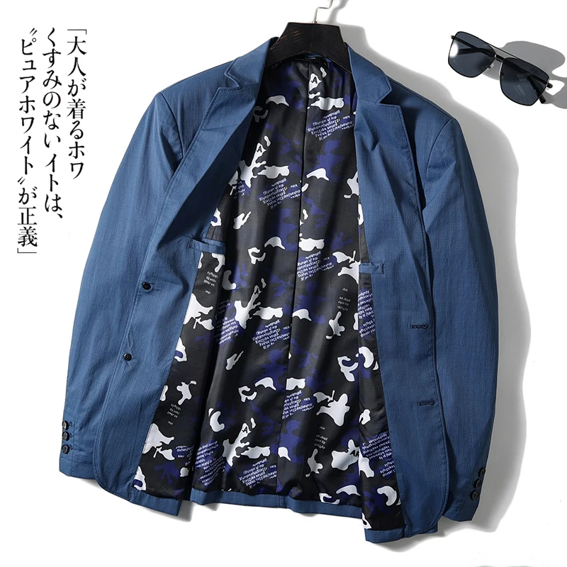 

Briti Gentleman Sle Casual Commute Men's Faion Ci Busin Suit Jaet Long Sve Stand Fit Youth Spring Wear