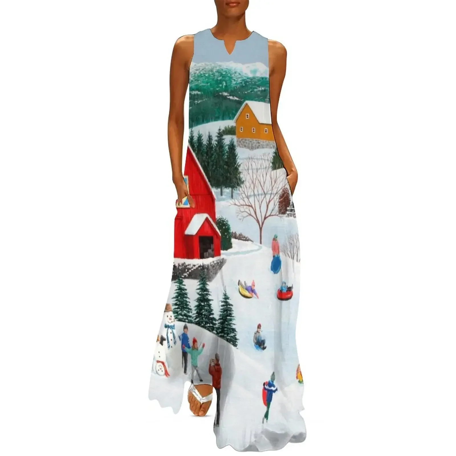 

Winter Memories Long Dress birthday dress for women Elegant gown elegant chic women dresses promotion beach dress
