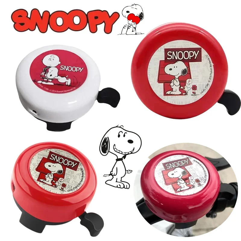 Snoopy Bicycle Bell Road Bicycle Horn Sound Alarm for Safety Cycling Handlebar E-Bike Electric Scooter Creative Accessories