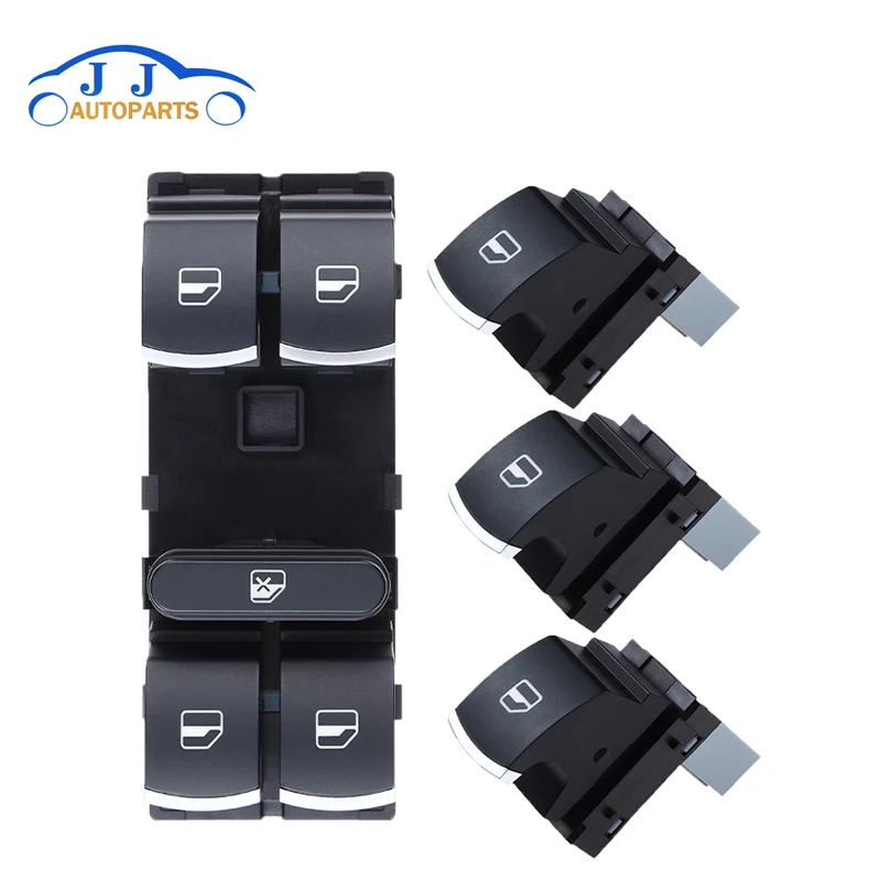 Chrome Master Window Switch For Golf MK5 MK6 Tiguan Touran Passat 5ND959857 5ND 959 857 5K4959857 5K4 959 857