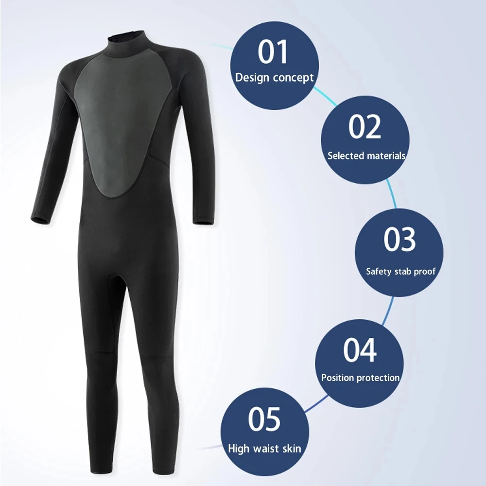Neoprenanzüge, 3 mm/2 mm Neopren, Tauchen, Surfen, Anzüge, Schnorcheln, Kajakfahren, Speerfischen, Freitauchen, Schwimmen, Ganzkörper-Thermo-Warmhalten – Detail 2