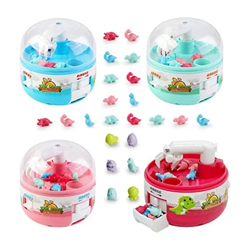 1 Set Mini Claw Machine With Mini Dinosaur Figures Claw Machine Prizes,Mini Claw Game Miniature Novelty