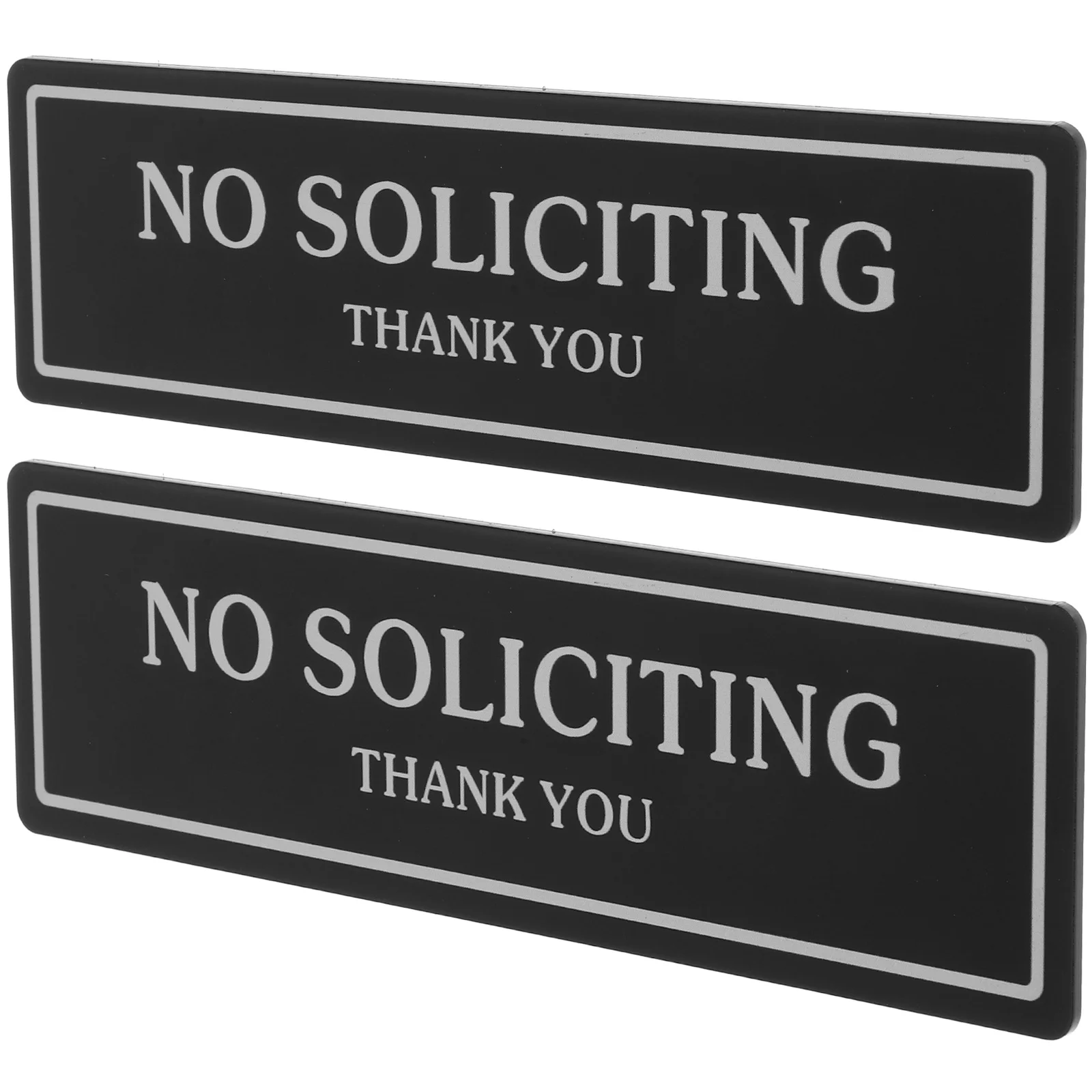 

1Set No Soliciting Sign Acrylic Durable Household Door Signboard Removable Door Sign for Home Office Hotel Decor