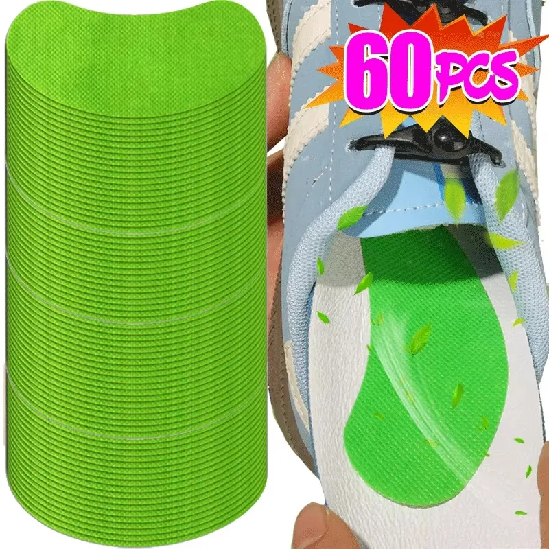 12/60pcs Shoes Odor Remover Deodorant Patch Lemon Athlete's Foot Soothing Insole Stickers Antibacterial Antiperspirant Foot Care