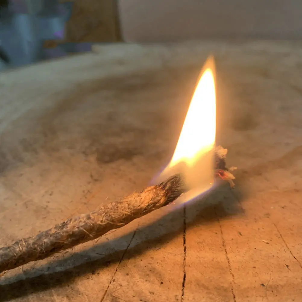 3pcs Fire Starter Rope Waxed Natural Hemp Cord For Camping Hiking Outdoor Grill Flame Ignition Tool Safety Emergency Use