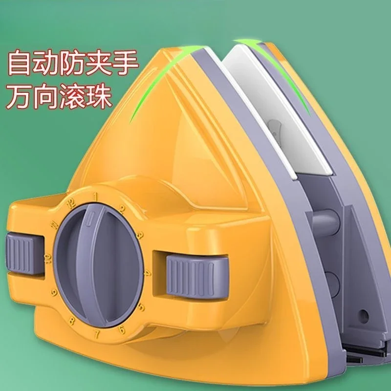 Automatic anti-clamp glass cleaner, household double-sided wiping thick windows and scraping outside high-rise windows