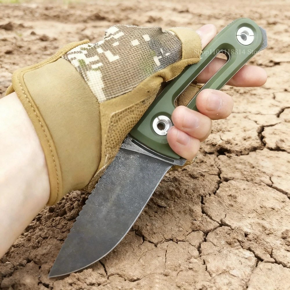 شفرة مثبتة سكين ألياف النايلون في الهواء الطلق الترفيه تسلق الجبال الرحلات الشواء الصيد الصيد المحمولة فائدة أداة القطع