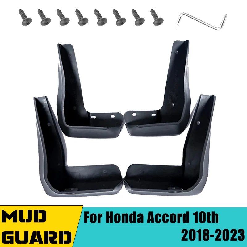 

4pcs Car Mudguard For Honda Accord 10th Gen 2018-2023 2019 2020 2021 Auto Splash Guard Front Rear Fender Car Accessories Mudflap