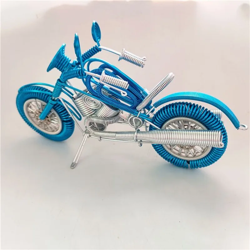 Motorcycles, aluminum wire classic products, handmade aluminum wire motorcycles, colorful alumina wire souvenirs