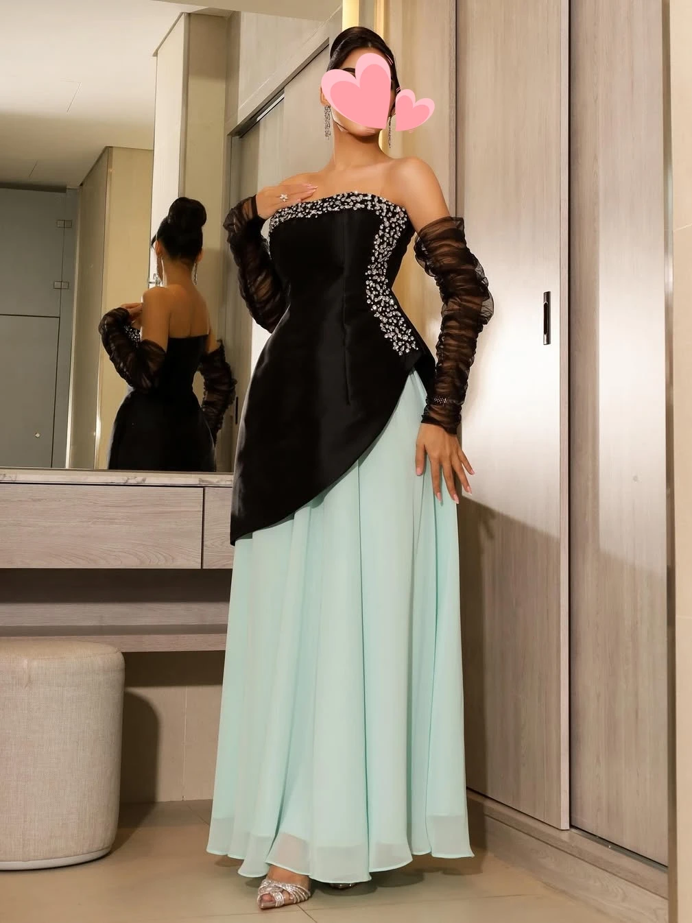 

Oisslec Dress Elegant Vintage Sweet Sexy Black Green Chiffon Beads Customize Formal Occasion Prom Dress Evening Party Gowns