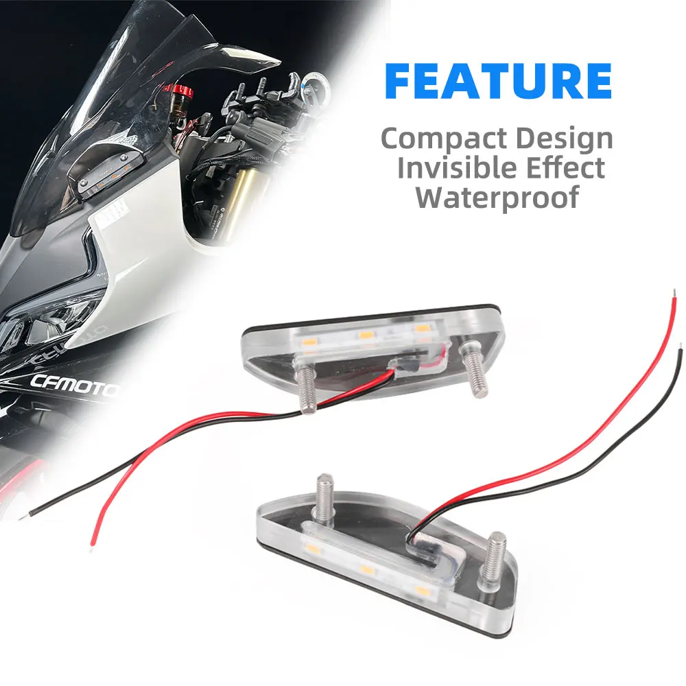 2025 450SR 450SS مرآة كتلة قبالة بدوره مصباح إشارة ل CFMOTO 450SRS SR450 450 SR SS SRS 2022-2024 مؤشر غير مرئي المتعري