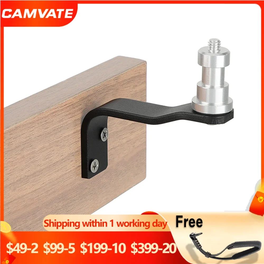 CAMVATE L- Type Support Pedestal Wall /Table /Ceiling Mount With 1/4''-20 Thread Screw Adapter for For Monitor,Video Light,Flash