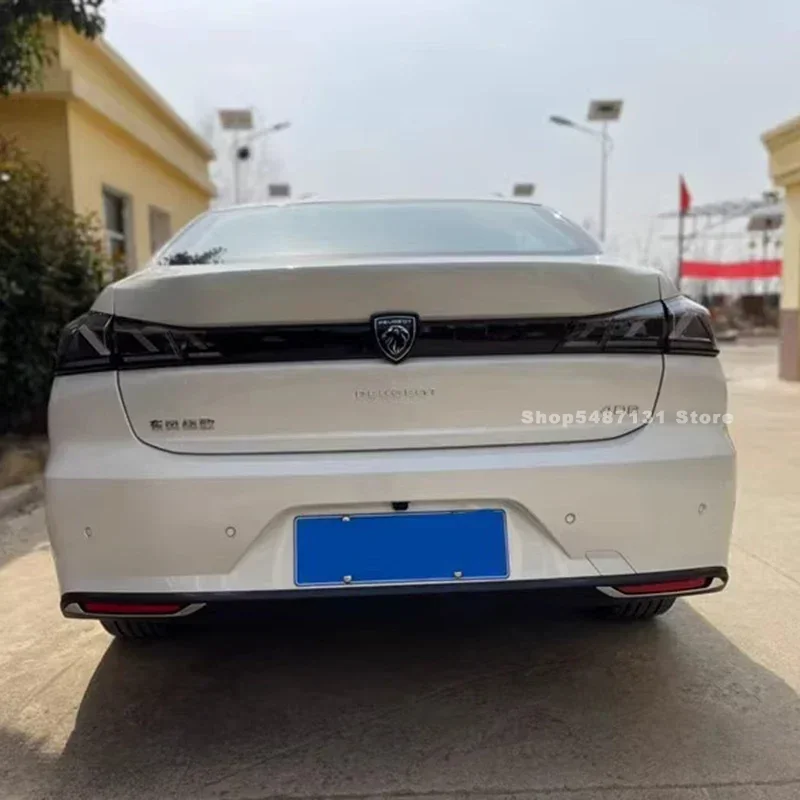 Car Rear Bumper Fog Light Foglight Cover Trims for Peugeot 408 Exterior Accessories 2022 2023 2024