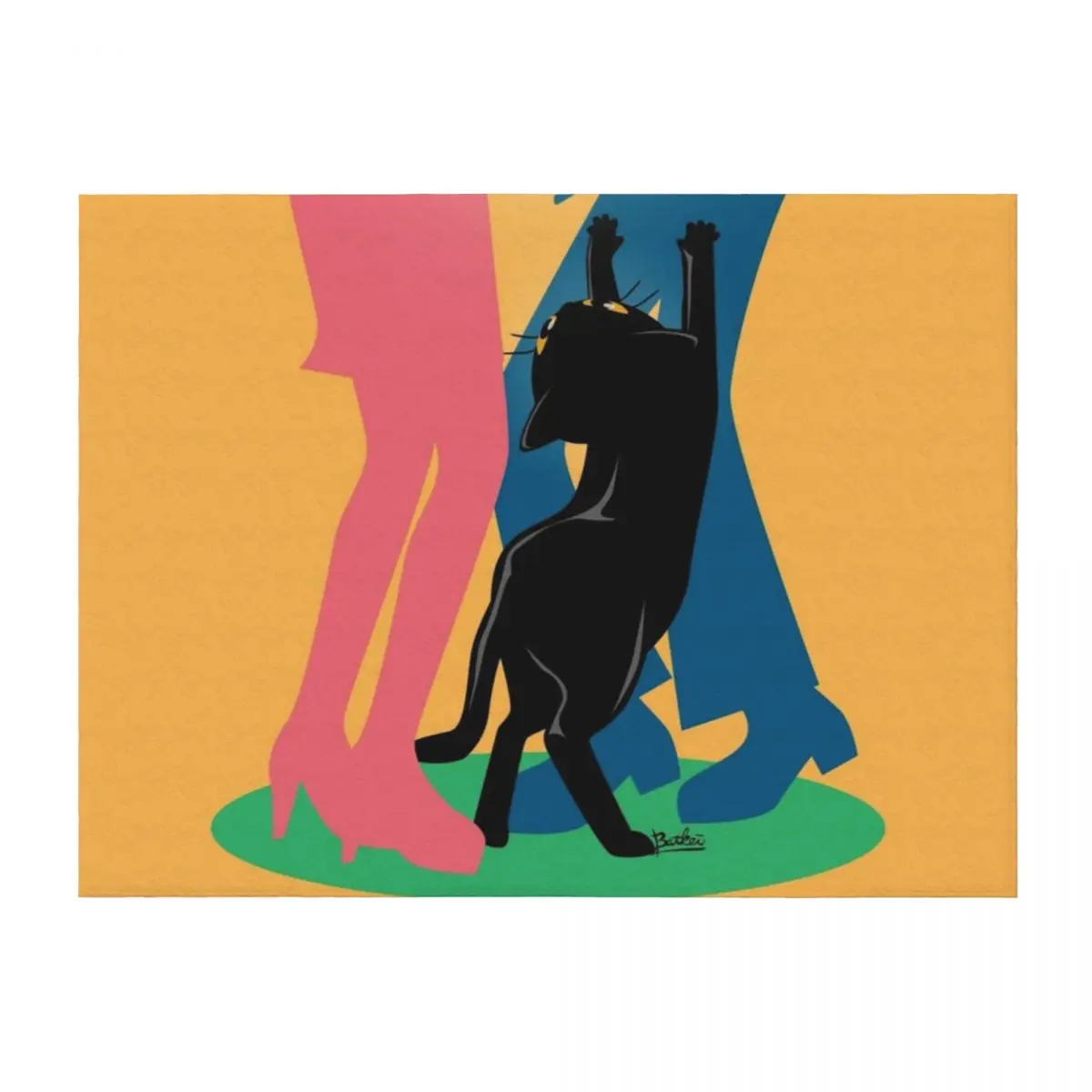 

People and cat Throw Blanket halloween Comforter anime christmas gifts Blankets