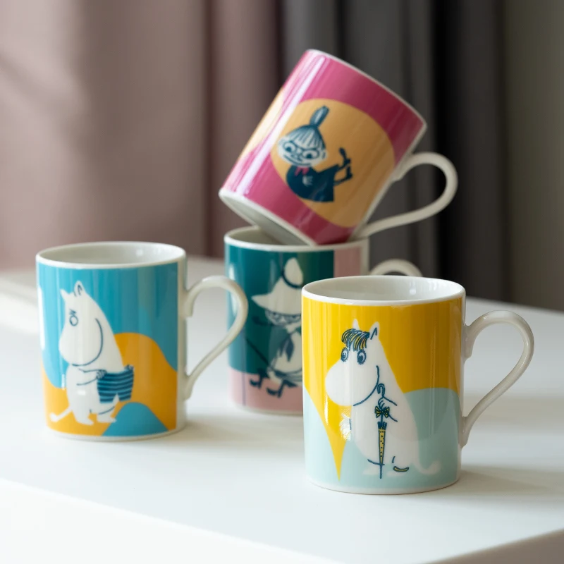 

Cute Cartoon Cerc Mugs Nordic Sle Coffee Cups for Home Use Adult Beverage Cups Water Cups with Cartoon Patterns