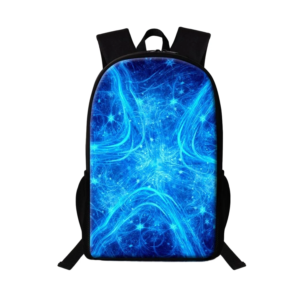 Mochila de la serie Azul abstracta, bolsas escolares Starlight para niñas, niños, adolescentes, mujeres, hombres, mochilas de viaje, bolsa de libros de gran capacidad