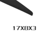 HQProp 17X8X3 17 Inch 3-Blade Glass Fiber Nylon Props 8 Pitch 12mm Hub High Load Blades for Large Long Range FPV Drone Spares