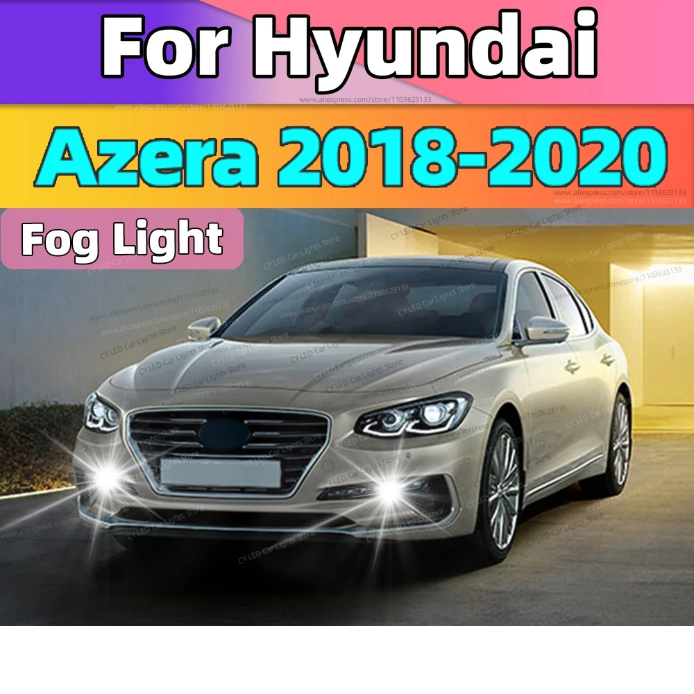 

2pcs 6000K LED Front Fog Lamp Canbus Car Light Blub 20000LM Plug and Play For Hyundai Azera 2018 2019 2020 Auto Accessories