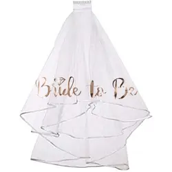 PESENAR Rose Gold Print Bride to be Veil for Bachelorette Party Supplies Bridal Shower Wedding Decorations
