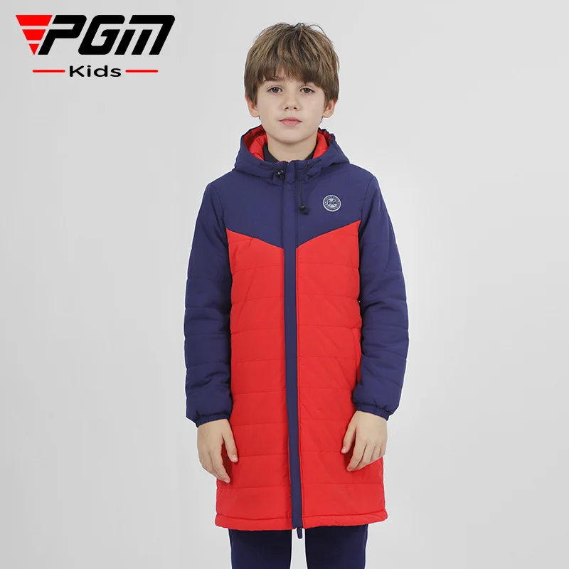 PGM Children Golf Clothing Boys Long Sleeve Long-Coat Comfortable Fashion Windproof Warm Sport Long Jacket YF508 Wholesale