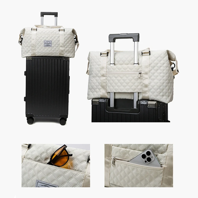 Short Trip Travel Bags Unisex Large Capacity Luggage Storage Bag Dry Wet Separation Sports Fitness Bag Solid Color Handbags image 2