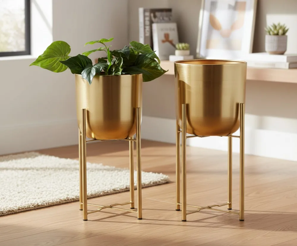 Large Gold Metal In… - image